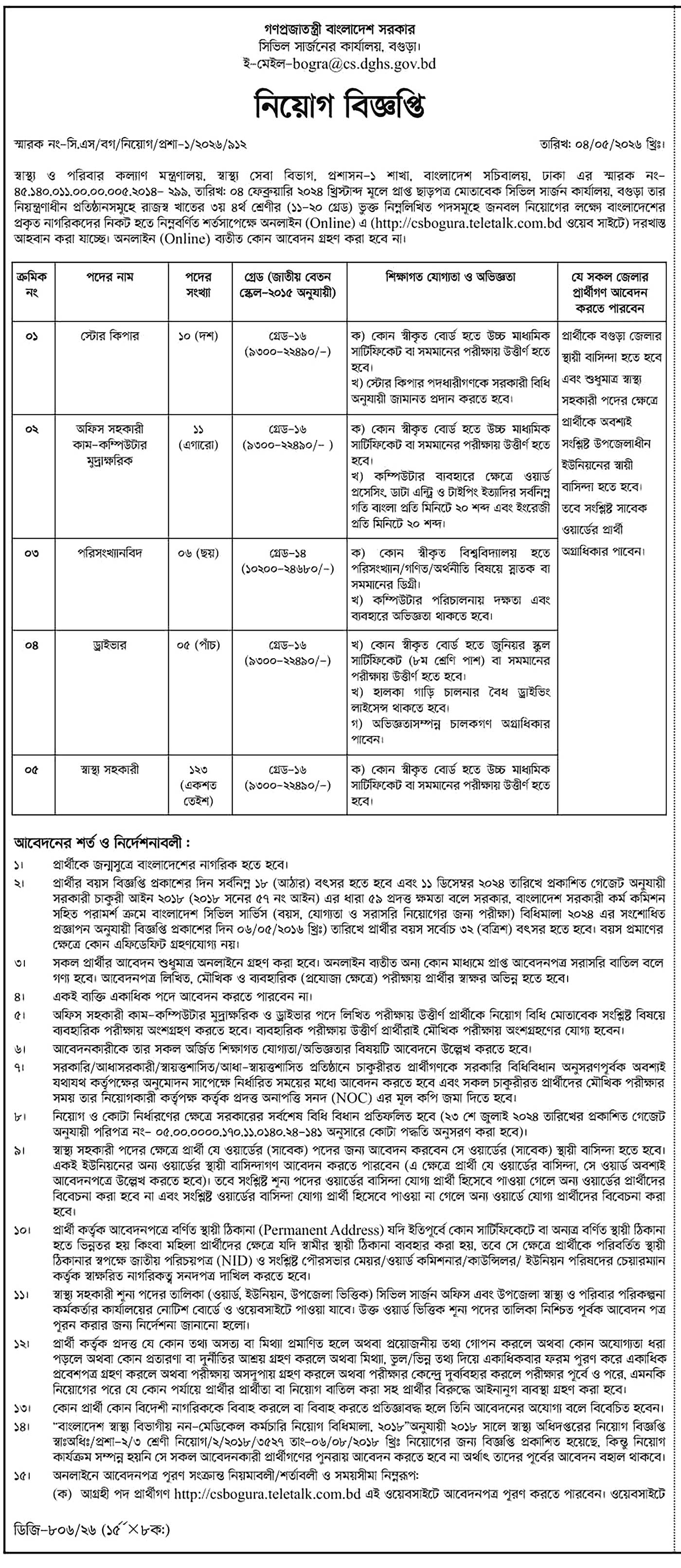 Job Circular 2026 - Image 1