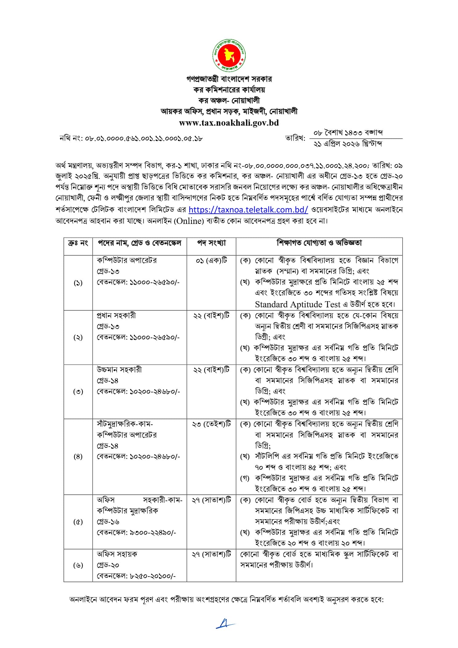 Job Circular 2026 - Image 1