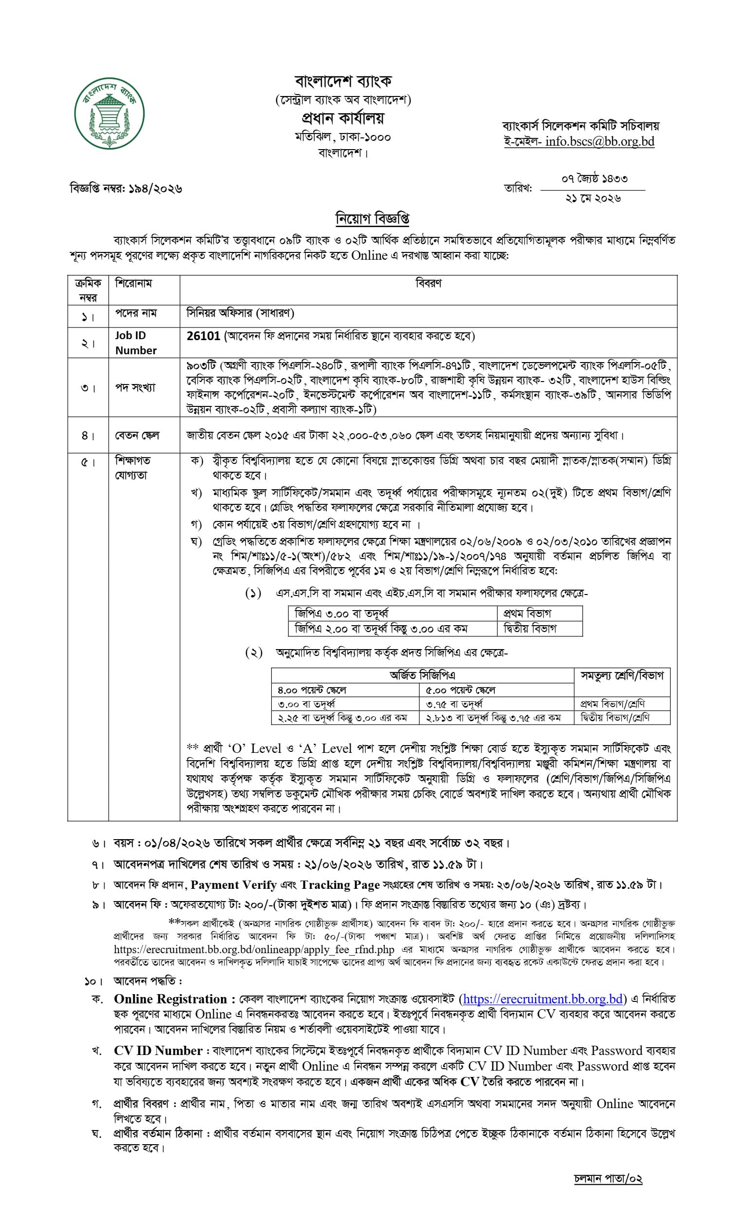 Job Circular 2026 - Image 1